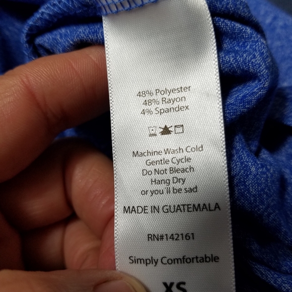 Lularoe Irma Women Blue 3/4 Sleeve T-Shirt XS.Pit to pit approx: 24 inches R - Picture 8 of 8